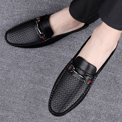 Pantuflas Hombre Cuero Casual - Mocasines Cómodos Sin Cordones - Image 18