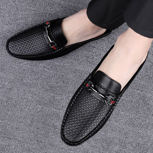Pantuflas Hombre Cuero Casual - Mocasines Cómodos Sin Cordones - Image 18
