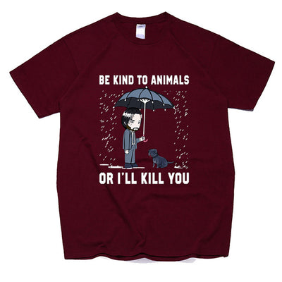 Playera Negra Keanu Reeves - Sé Amable con los Animales - Image 23
