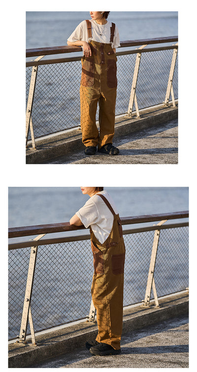 Overol Retro Holgado con Tirantes en Khaki Trendy - Image 8