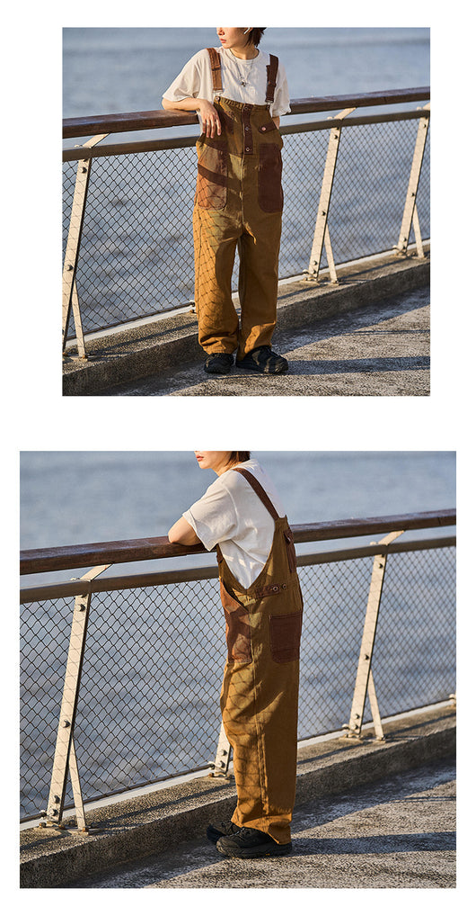 Overol Retro Holgado con Tirantes en Khaki Trendy - Image 8