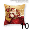 Funda de Almohada Navideña con Estampado Santa para Decoración del Hogar