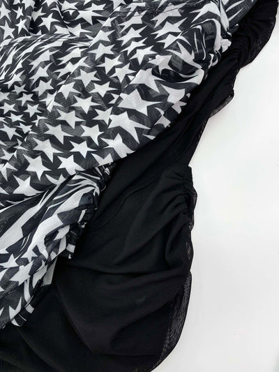 Blusa Asimétrica de Malla con Estampado Hueco - Image 11