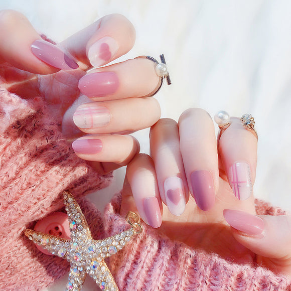 Uñas Adhesivas de Cabeza Redonda Pequeña - Aplicación Instantánea