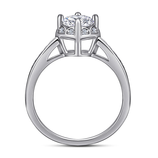 Anillo de Diamante Simulado con Micro Incrustaciones - Diseño Elegante y Moderno - Image 6
