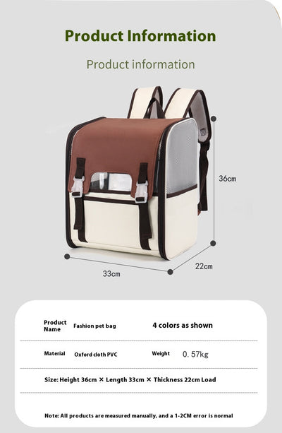 Mochila Transportadora de Gatos Respirable y Plegable - Image 10