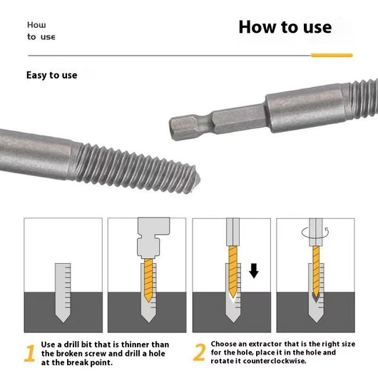 Kit Extractor de Tornillos con Mango Hexagonal - Image 6