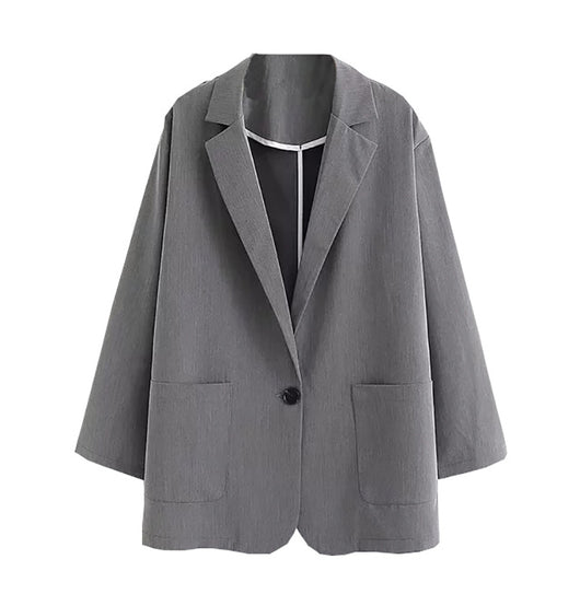 Blazer Suelto de Un Botón - Chaqueta Casual Versátil y Moderna - Image 4