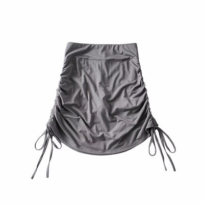 Falda Corta Plisada Cintura Alta con Cordón Ajustable - Image 11