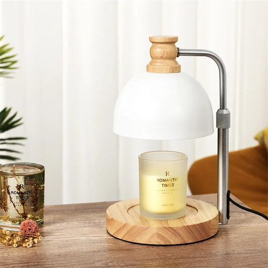 Lámpara Aromática de Cera con Diseño de Tronco Natural
