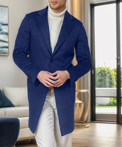 Abrigo de Lana Estilo Británico Largo para Hombre - Image 21