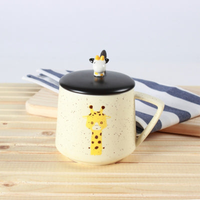 Taza de Cerámica Artesanal con Jirafa Kawaii Dibujada a Mano - Image 2
