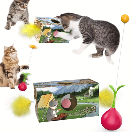 Kit de Juguetes Interactivos para Gatos - Varita y Juguete Masticable - Image 11