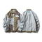 Men's Contrast Loose Jacket - Retro College Style