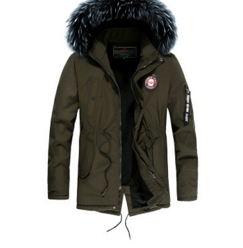 Abrigo de Invierno para Hombre con Cuello de Pelaje - Algodón Grueso y Cálido - Image 4