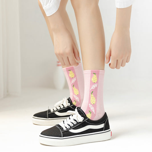 Calcetines Estampados de Piña y Fresa - Diseño Adorable - Image 2