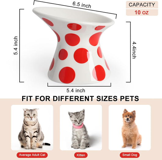 Comedero Elevado Cerámico Ancho para Gatos - Diseño Inclinado Antiúlcera - Image 4