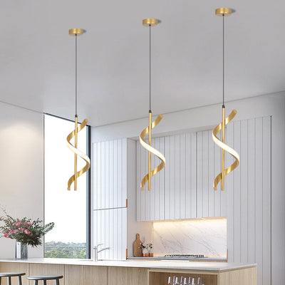 Lámpara Espiral Moderna para Comedor y Dormitorio