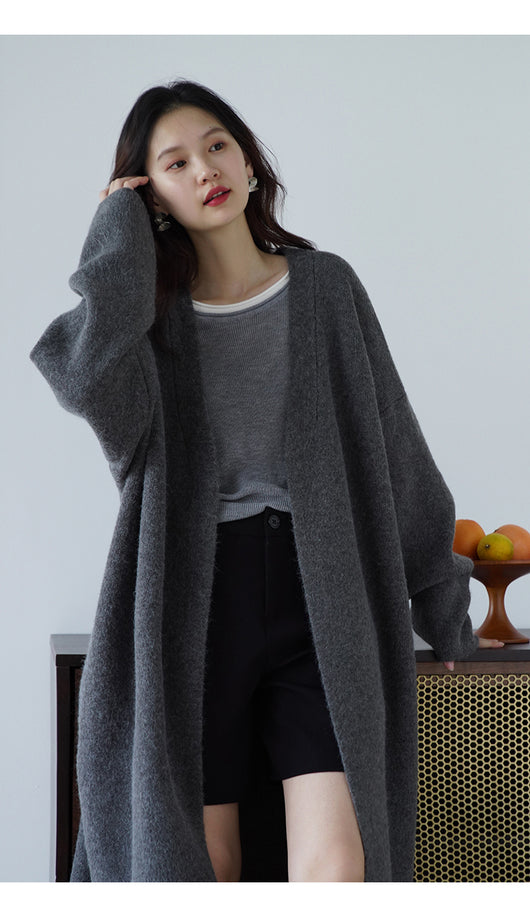 Cardigan Largo Tejido Suelto para Mujer - Abrigo Acogedor - Image 21