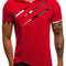 Playera Personalizada de Fitness con Pliegues en Mangas Cortas