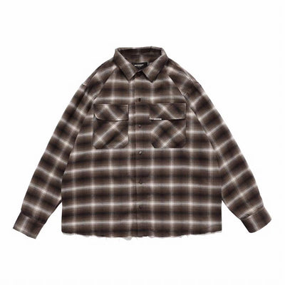 Camisa Flanela Cuadros Bicolor con Detalles Rotos - Image 9