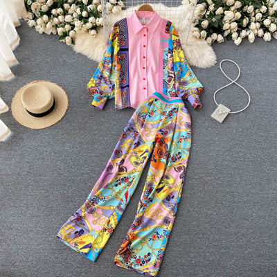 Conjunto Retro Elegante: Camisa Suelta y Pantalón de Temperamento Francés - Image 5