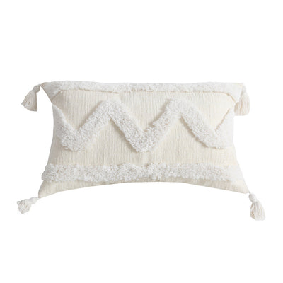 Funda de Cojín Chenille Artesanal con Borlas para Sofá - Image 11
