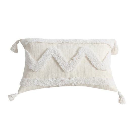 Funda de Cojín Chenille Artesanal con Borlas para Sofá - Image 11