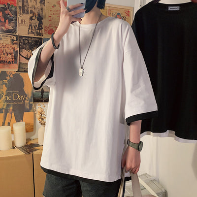 Blusa Suelta Versátil de Cuello Redondo y Manga Corta - Image 10