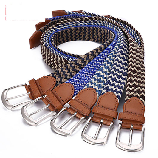 Cinturón Elástico Trenzado Unisex - Correa Extensible de Lona - Image 3