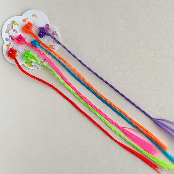 Accesorios para el Cabello Infantil Coreanos - Peluca Trenza Colorida con Personalidad - Image 4