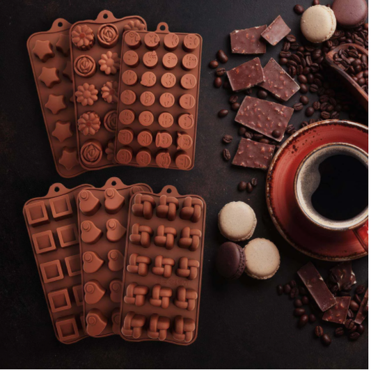 Molde de Silicona para Chocolate 29 Formas - Herramientas Antiadherentes para Repostería