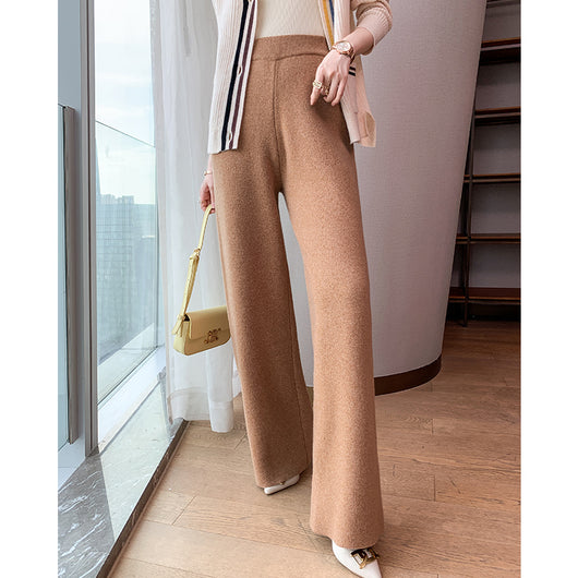 Pantalón Skinny de Lana con Pierna Ancha para Mujer - Image 7