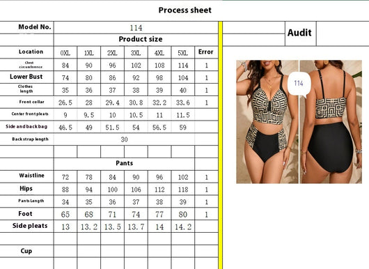 Bikini Cintura Alta con Diseño Cuadriculado - Traje de Baño Fashion - Image 9