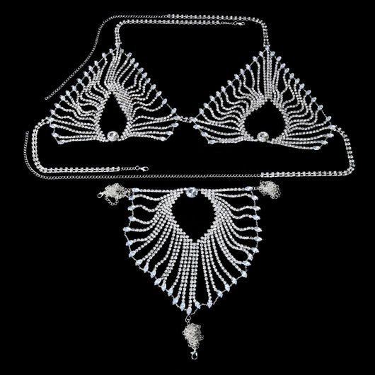 Cadena de Cuerpo Luxury con Cristales Brillantes Multicapas - Image 4