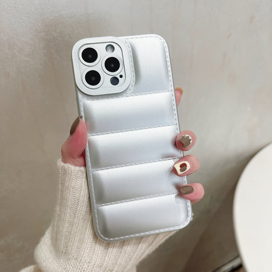 Funda para Celular Acolchada Colores Sólidos Estilo Down Jacket - Image 2