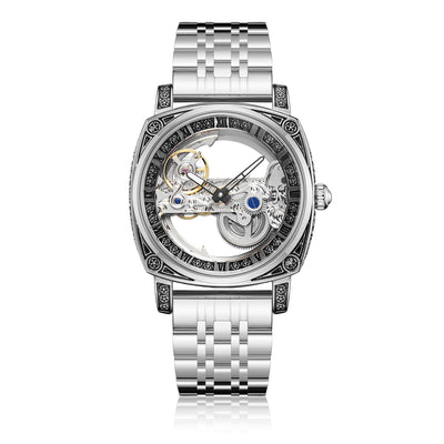 Reloj Mecánico Automático Vintage con Esfera Luminosa y Relieves - Image 18