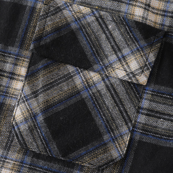 Camisa de Cuadros Cálida con Forro de Terciopelo para Hombre