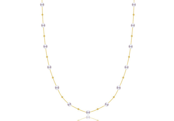 Collar de Perlas de Agua Dulce Gypsophila 5.5-7.5mm