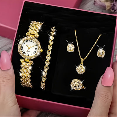 Reloj de Pulsera de Lujo Completo con Diamantes para Mujer