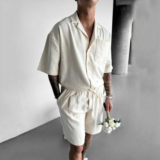 Conjunto Casual Polo con Bolsillo y Shorts Sueltos - Image 12