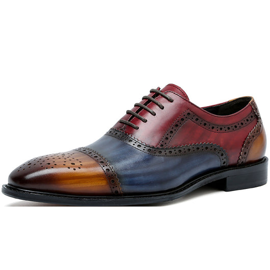 Zapatos de Cuero Genuino con Punta Afilada y Detalles Tallados - Image 10