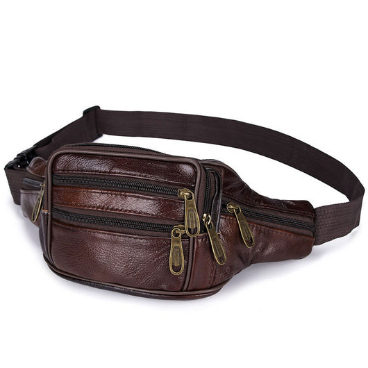 Bolsa de Cintura de Cuero para Hombre Impermeable Multifuncional - Image 11