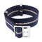 Blue Beige Silver Buckle