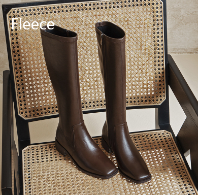 Botas Altas de Invierno en Cuero Premium con Tela Stretch y Forro de Terciopelo - Image 10