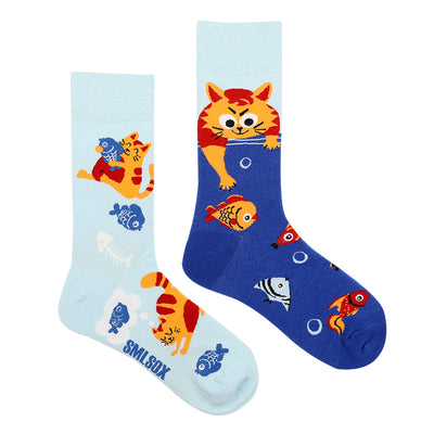 Calcetines Retro Asimétricos para Parejas - Algodón Cómodo Unisex - Image 10