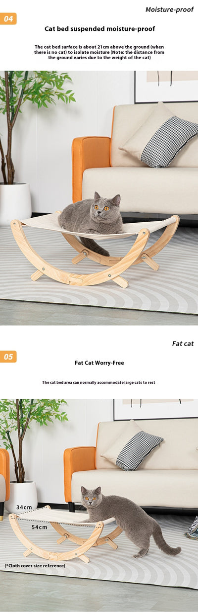 Cama Hamaca Plegable para Gatos - Nido de Madera Maciza - Image 8