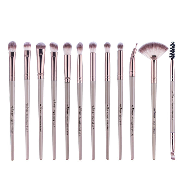 Kit Portátil de Brochas para Sombras, Cejas y Maquillaje Profesional