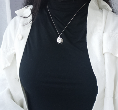 Collar de Plata Esterlina Sol y Luna - Image 8