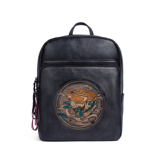 Bolso de Cuero Artesanal Grande con Tallado Manual - Image 11